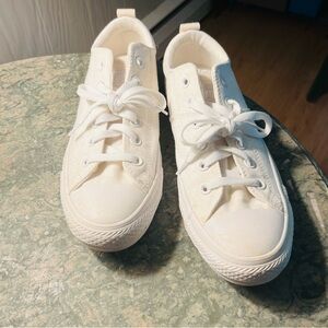 NWOT Converse all star white canvas sneakers